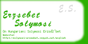 erzsebet solymosi business card